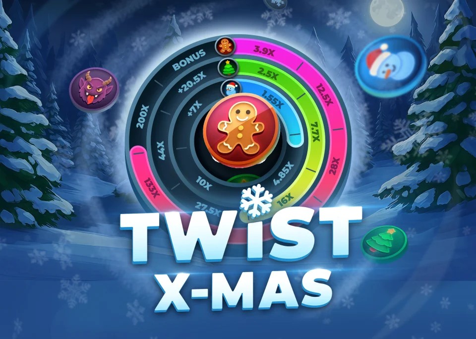 Twist X-mas online game logo by InOut on yoyospins.eu