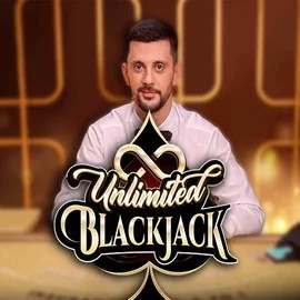Unlimited Blackjack slot logo by Ezugi at Yoyo Casino